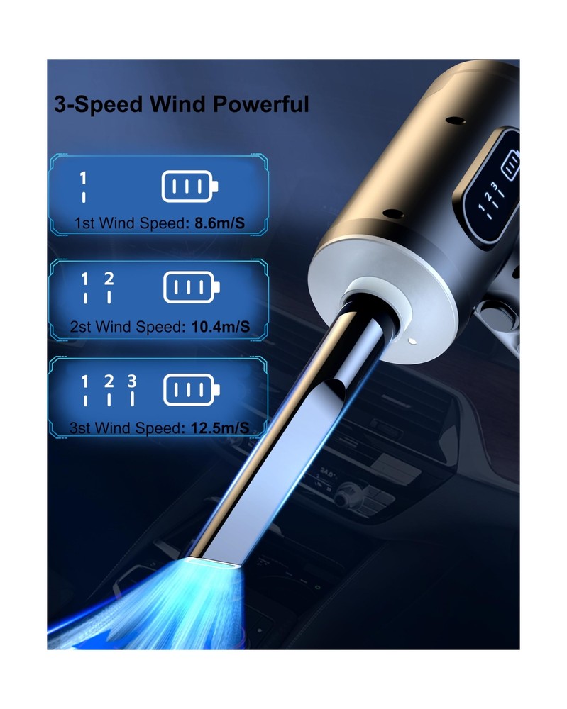 LIHAN Compressed Air Duster,Dust Cleaner for Car,Computer,Keyboard,... Fast Ship