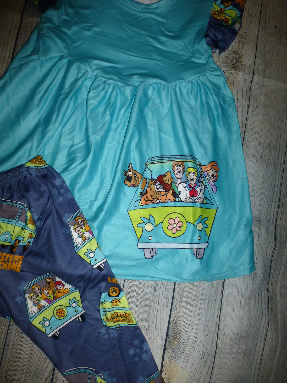 NEW Scooby Doo Tunic Dress Ruffle Leggings Girls Boutique Outfit Set