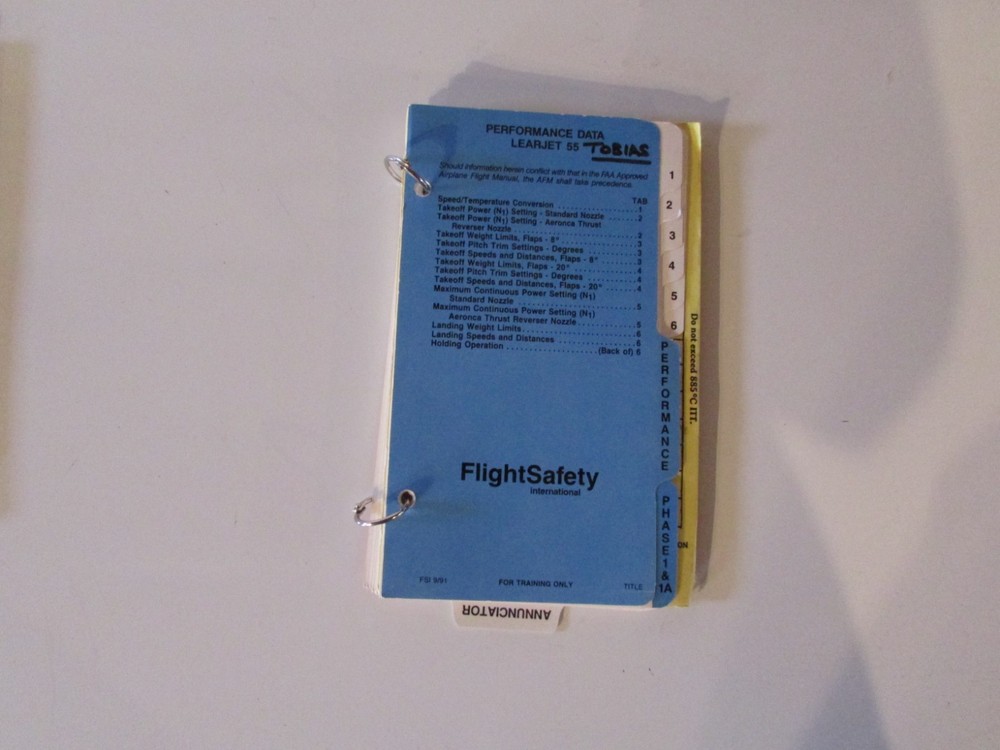 Learjet 55 Pilot Operating, Pilot and Maint checklist, TFE 731 tips