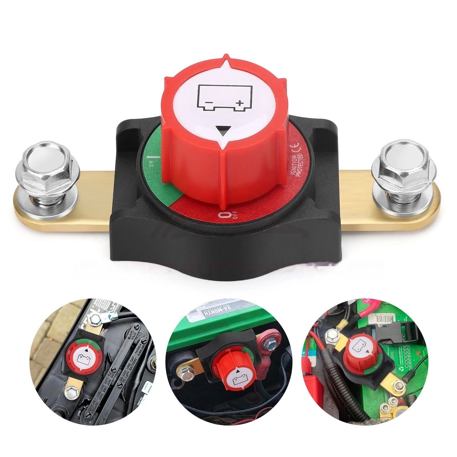 Side Post Battery Disconnect Switch 12V-48V Kill Cut Off Switch for Car RV Boat