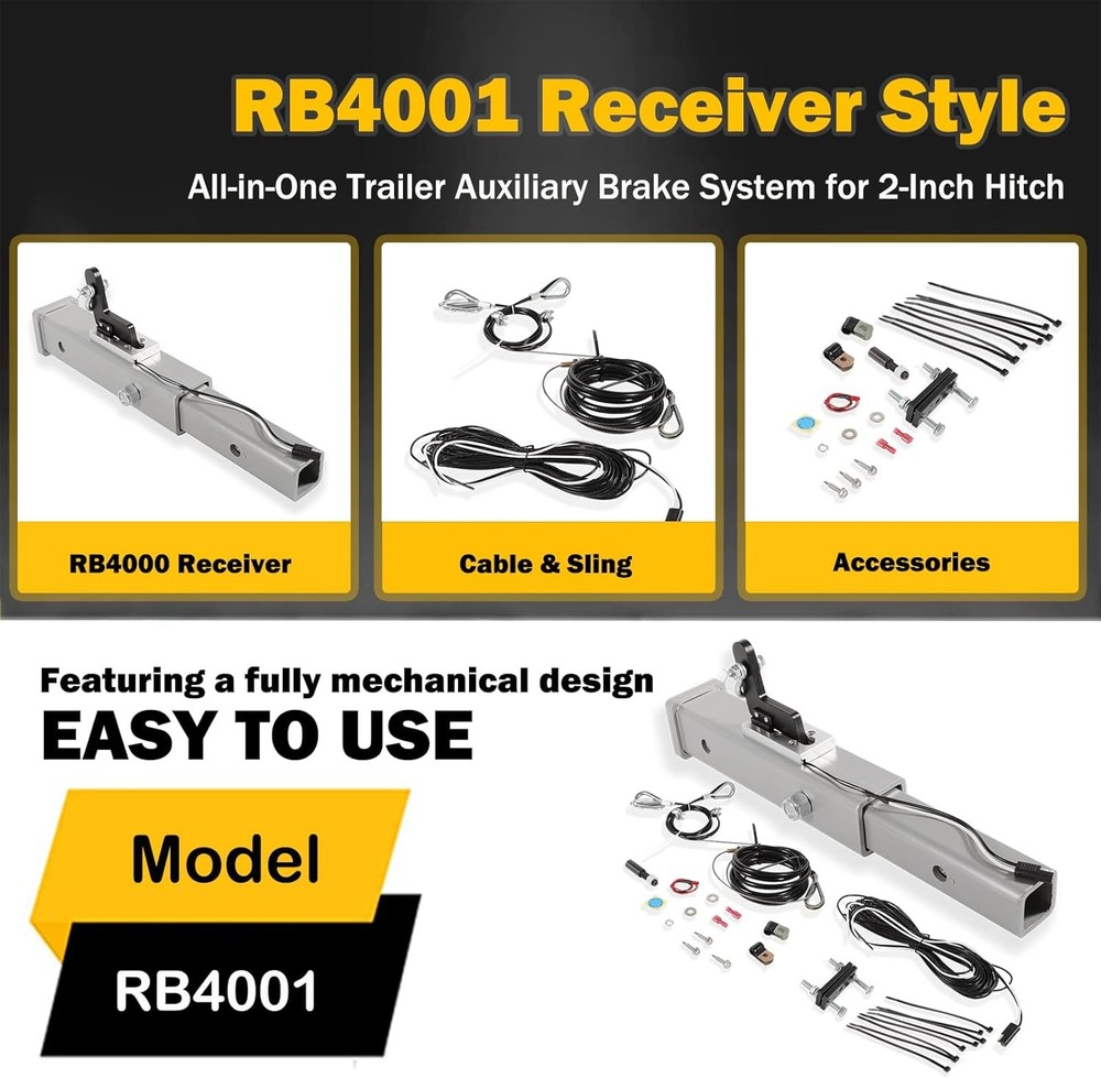 Trailer Brake System 8000 lb 2 Hitch