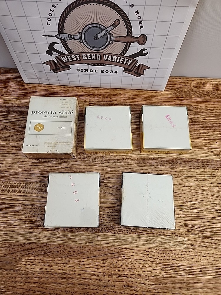 NOS Plain Microscope Slides, Esco, Fisher, Silver Label, Protecta, Precleaned