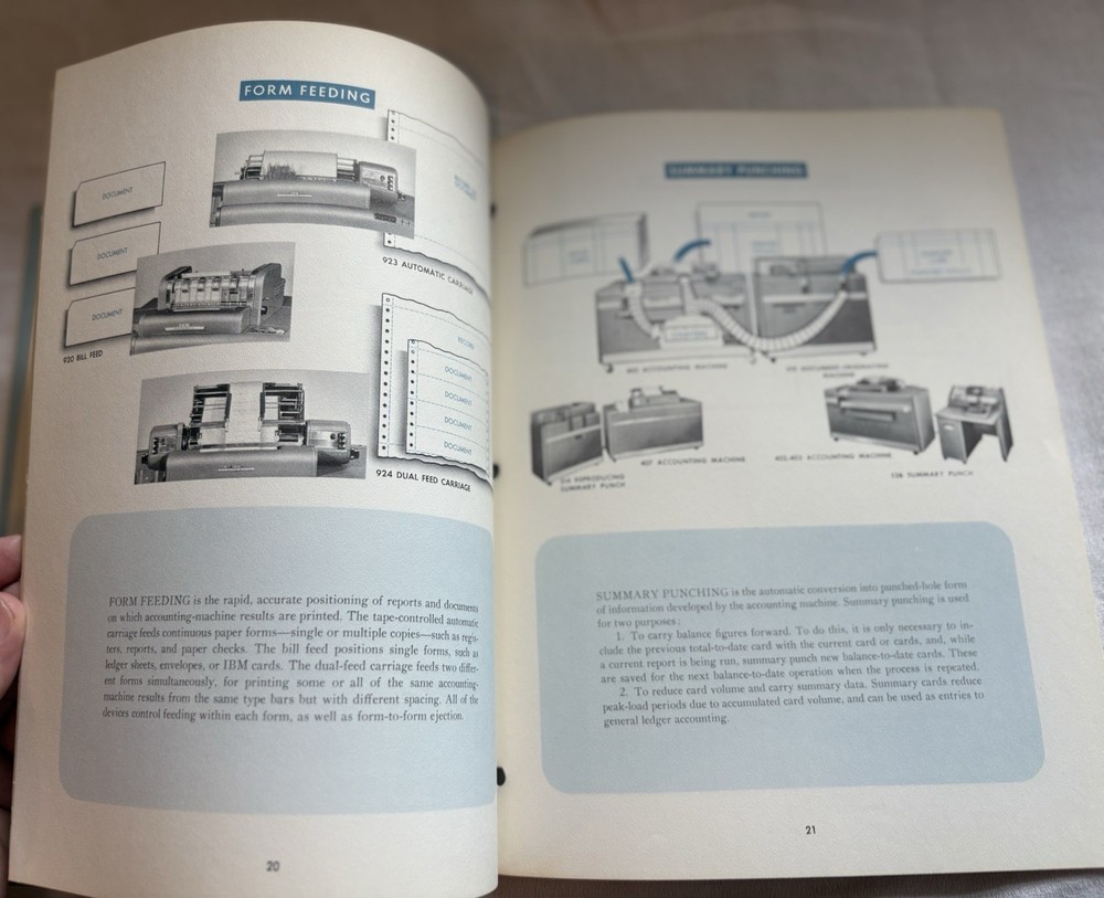 1955 IBM Electronics Machine Functions Book Vintage Original 1950