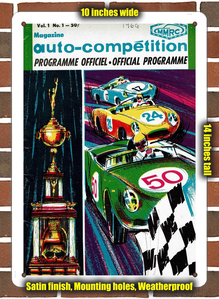 Metal Sign - 1966 Mt. Tremblant Racing Program - 10x14 inches