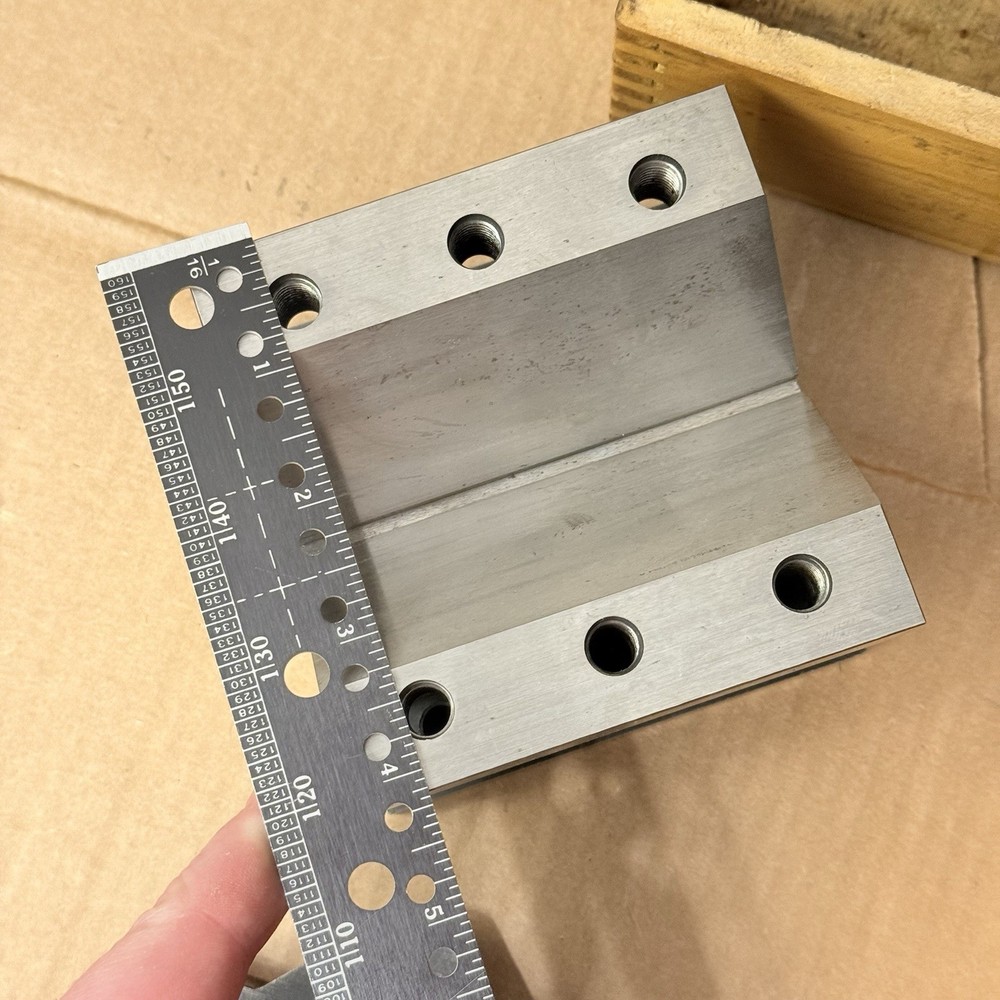 Large Precision V Block Set With Clamps Workholding 4”x4”x3”