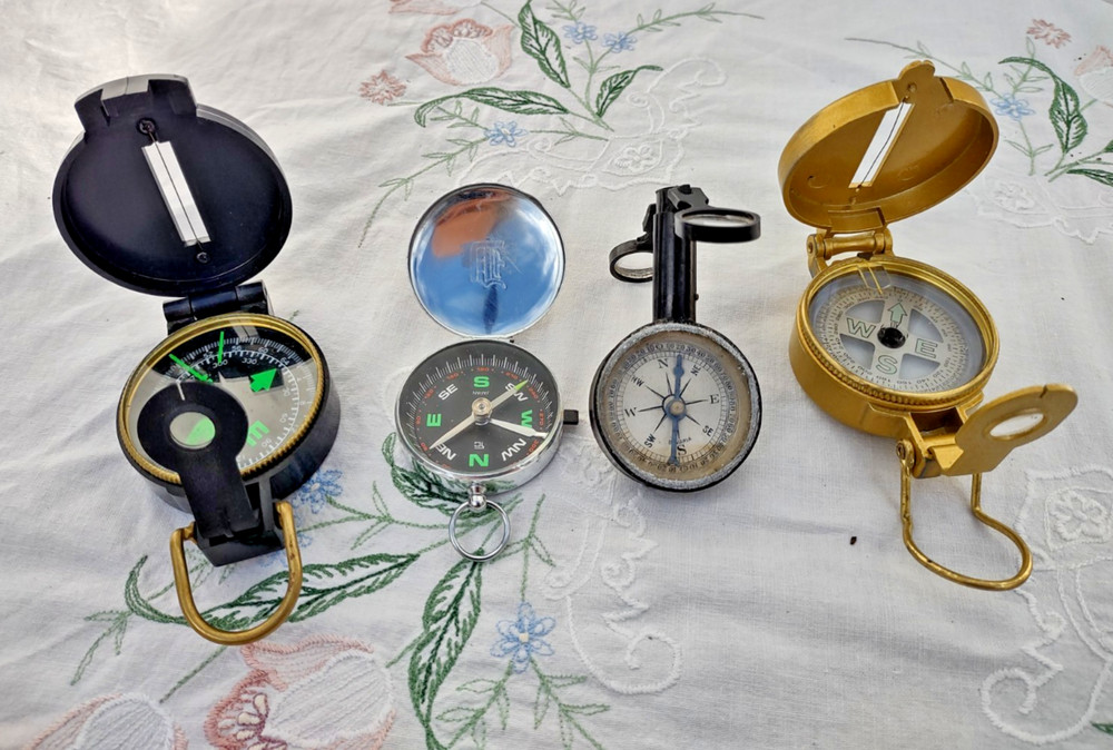 Four Interesting Vintage Compasses