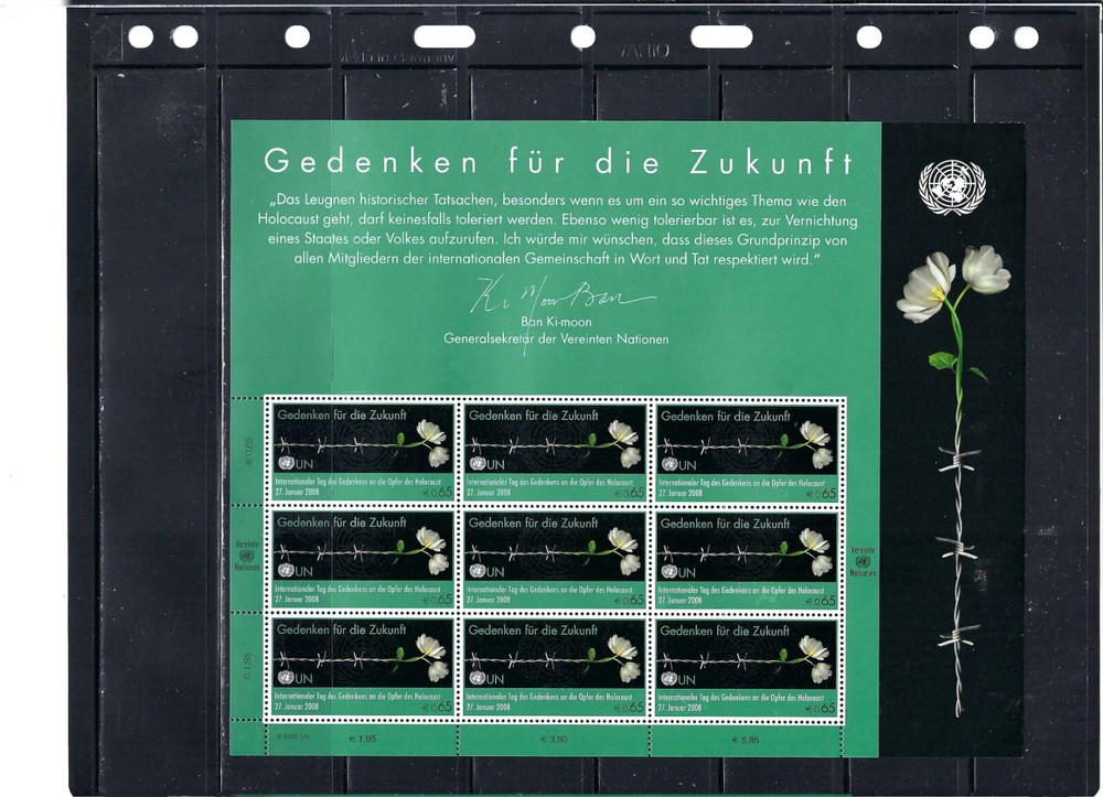 2008 REMEMBRANCE AND BEYOND Sheet Set - All Three Offices - MNH - (Catalog $61)