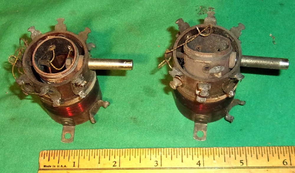 (2) Adjustable Radio Coils Variocoupler Types 2 1/4 inch