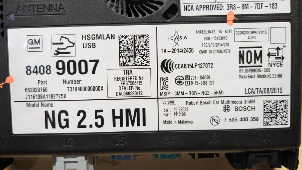 2016-2020 CHEVY MALIBU HUMAN MACHINE INTERFACE HMI CONTROL MODULE (OEM) #B19