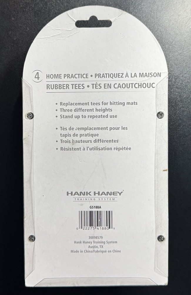 Hank Haney Training System Rubber Driving Range Golf Tees for Range Mats