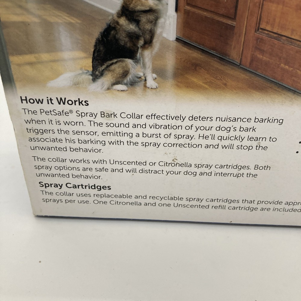 PetSafe Dog Spray Control Bark Collar Spray Bluetooth-Low Battery Indicator