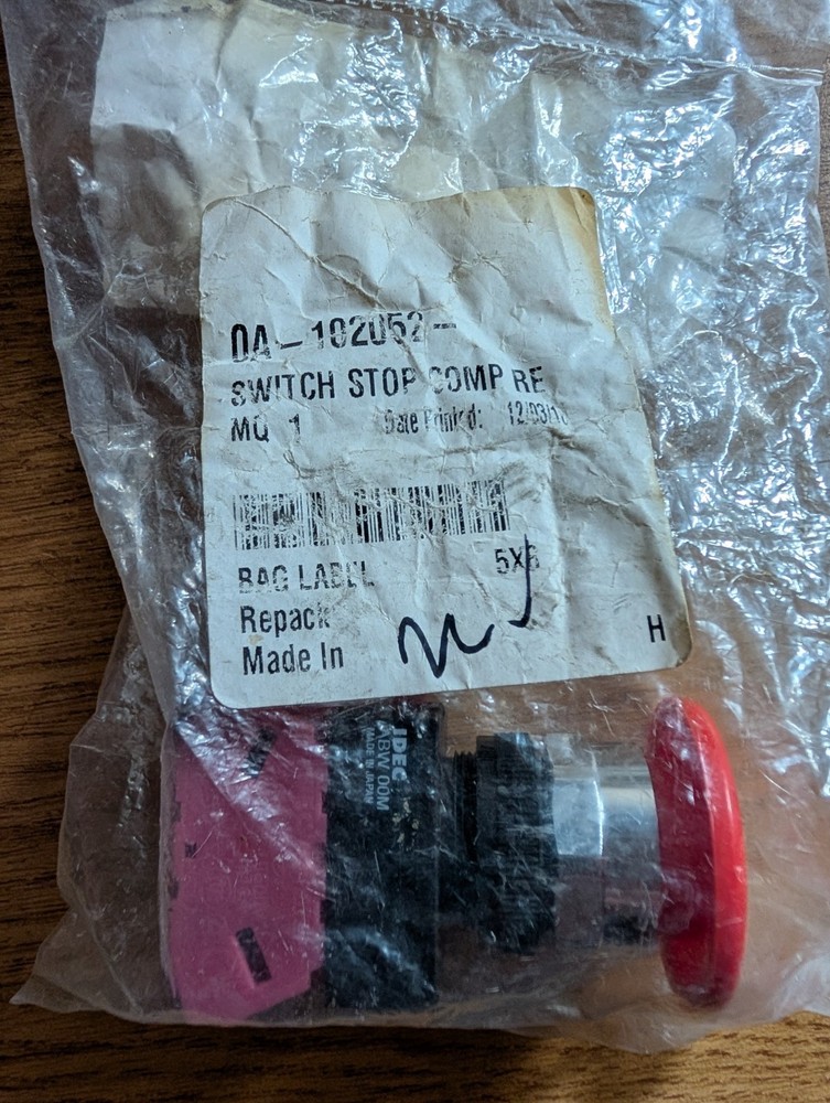 Stero Dishwasher Switch Stop Comp Red 0A-102052 New
