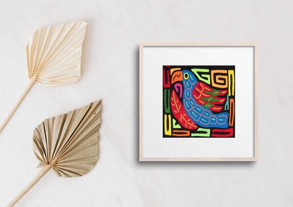 Multicolor Red And Blue Bird Molita
