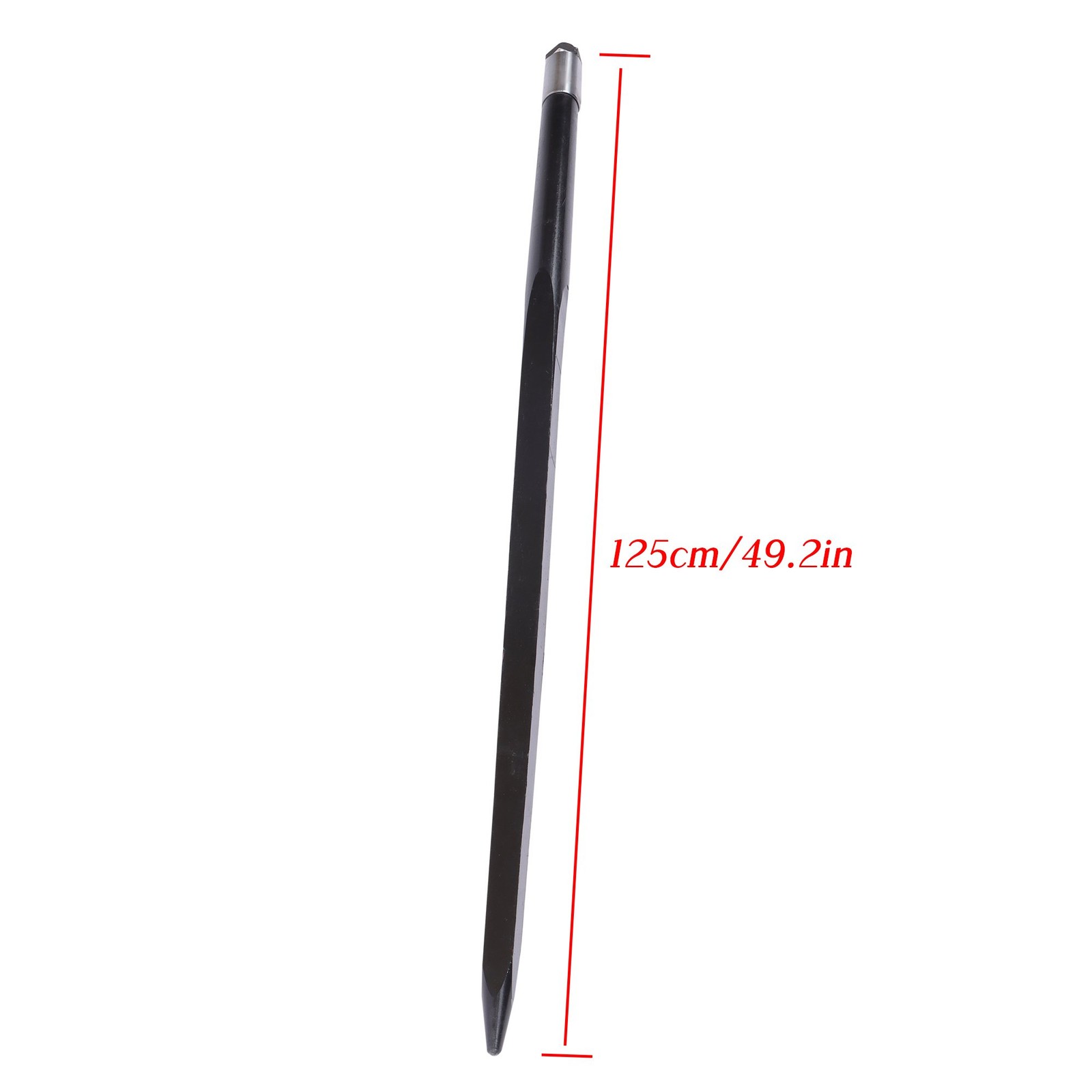 49IN Hay Spike Bale Spear 4500lb Capacity Spike Fork Fit For Tractor Black 2 Pcs