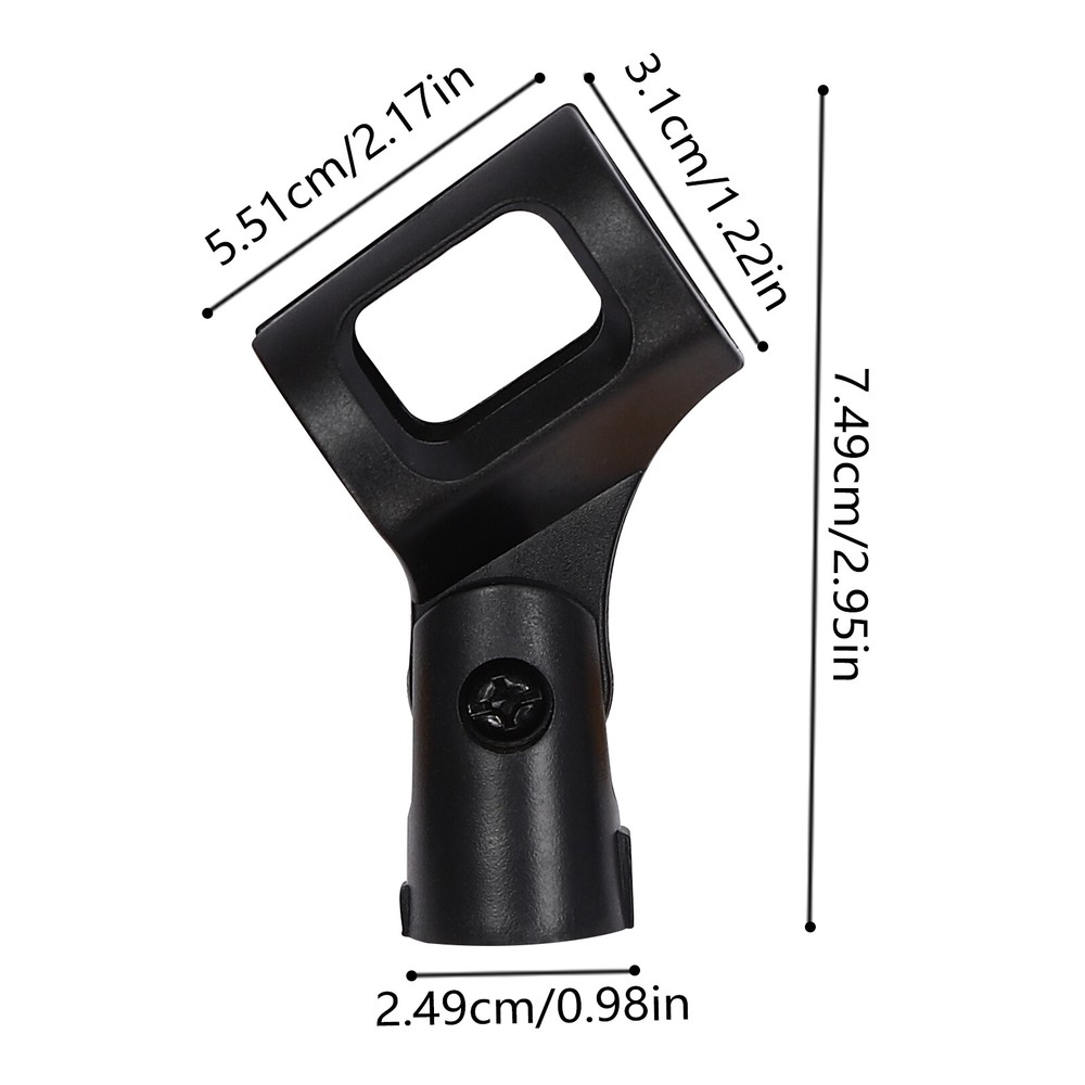 4 Pcs Adjustable Microphone Clip Holders for Wired/Wireless Mics