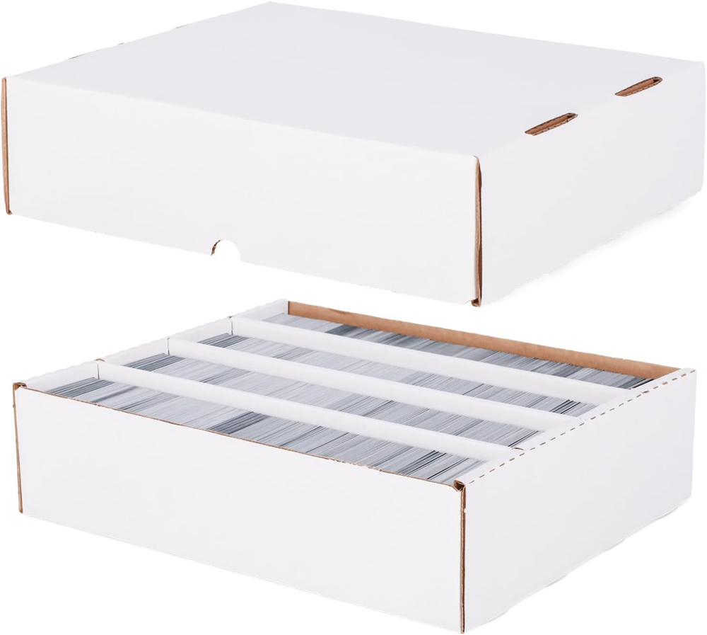 3200 Count Storage Box (Full Lid) -5Ct | Cardboard Storage Solution for Trading