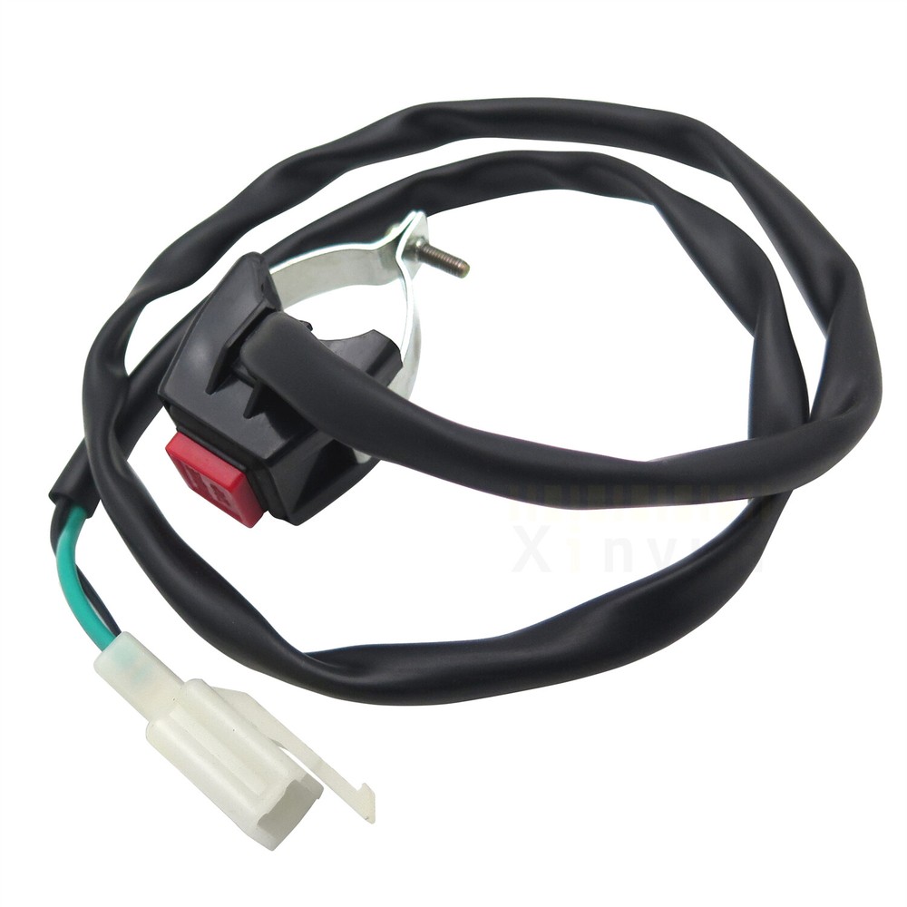 Engine Stop Button RED w/ Plug For Motorcycles ATVs Scooters Snowmobile 22mm bar