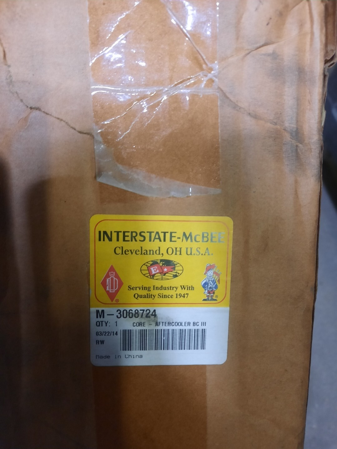 Oil Cooler Aftercooler 3068724 Interstate Mcbee