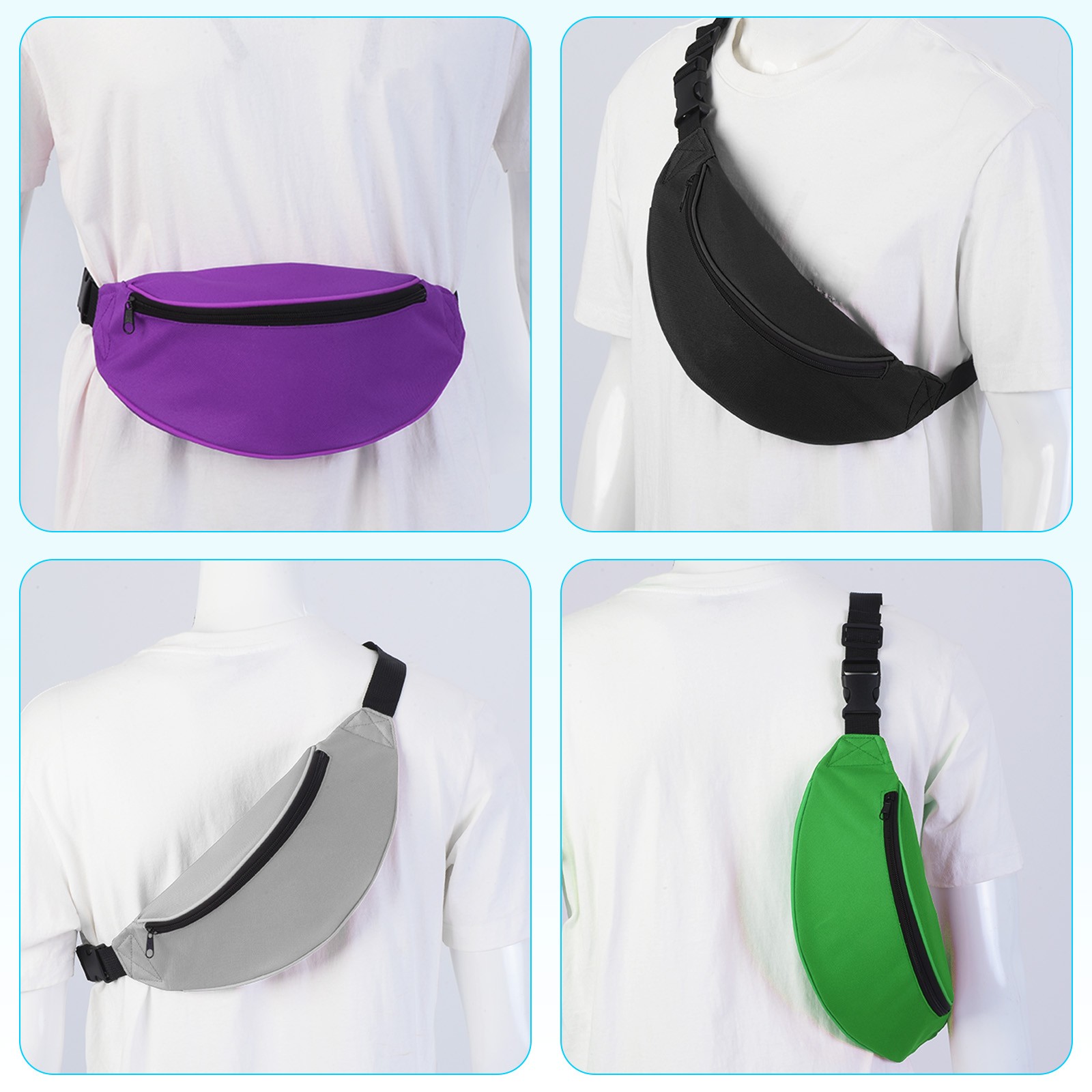 80s Fanny Pack for Women Waist Bag 90s Fanny Pack Pink