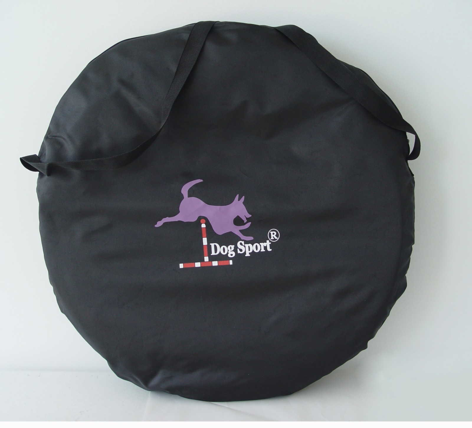 Dog Agility Tunnel with Stakes (18' long, 8 J-Metal Stakes, Navy Blue)