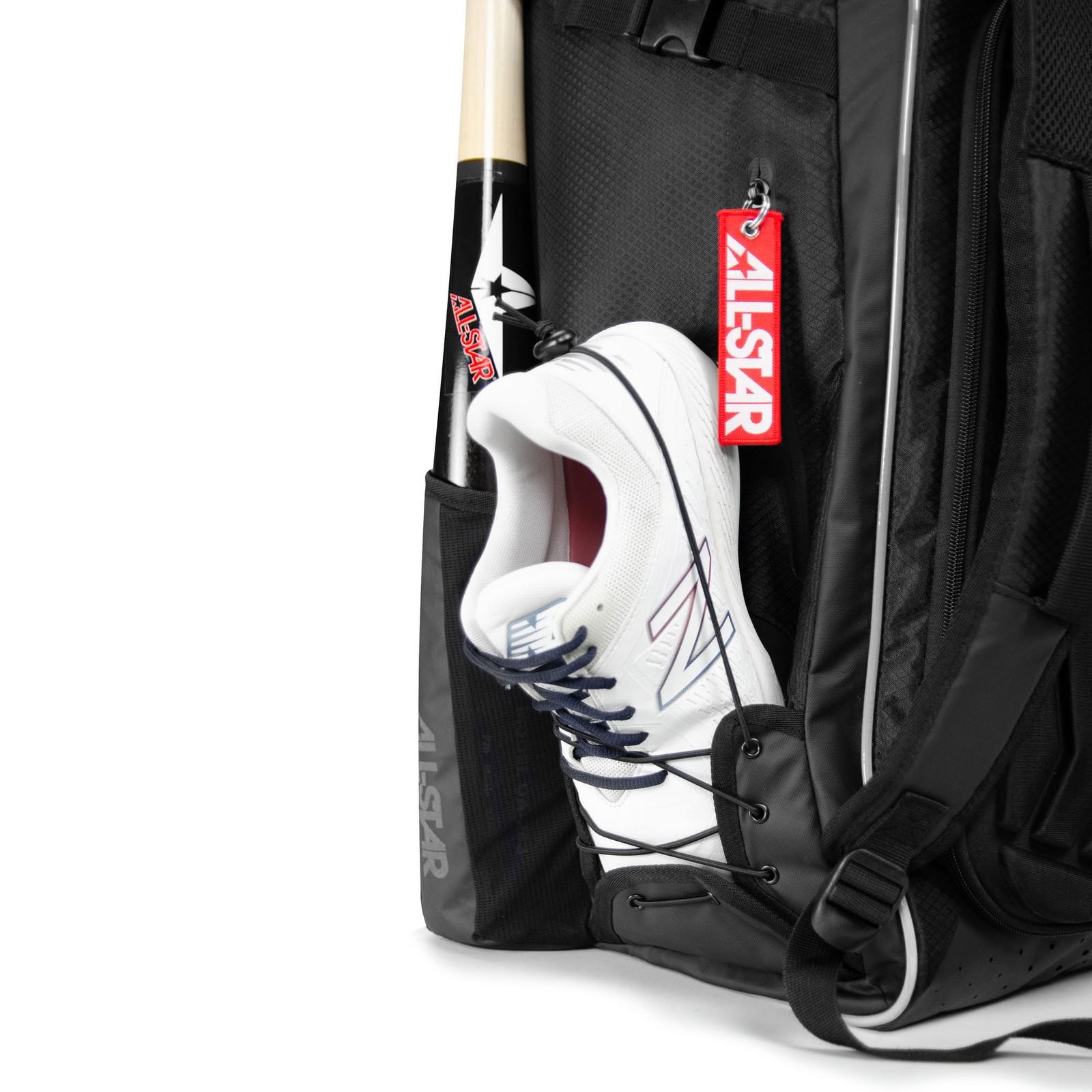 All-Star MVP Dual Hybrid Catcher's Baseball/Softball Backpack Bag - Black