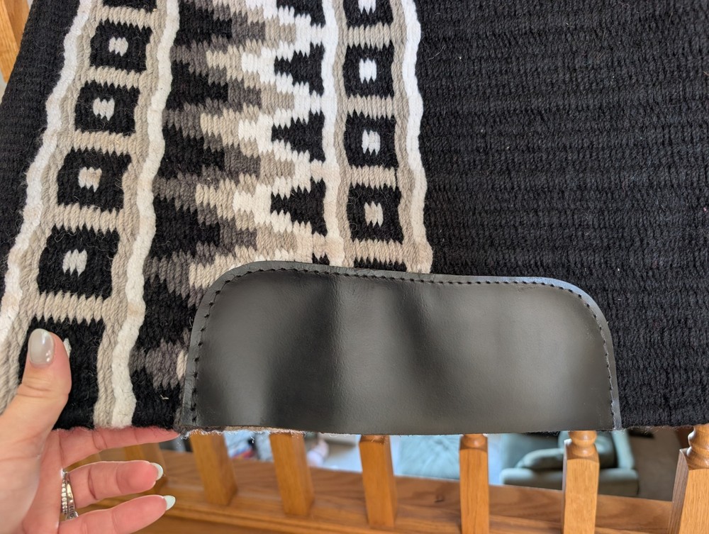 Black and White Western Saddle Pad