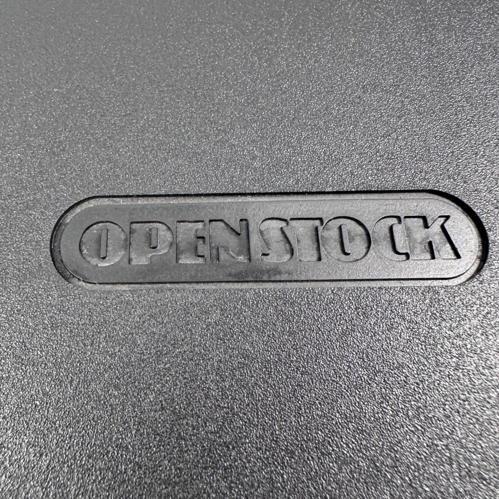 Openstock Black Plastic Double Column 40 Cassette Storage Rack Stackable Media