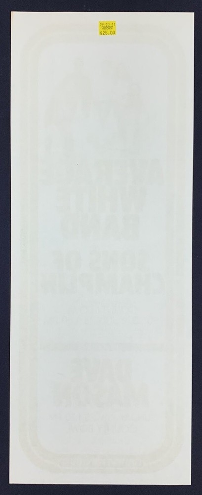 Average White Band POSTER Sons Of Champlin Dave Mason 1977 Pacific Presentations