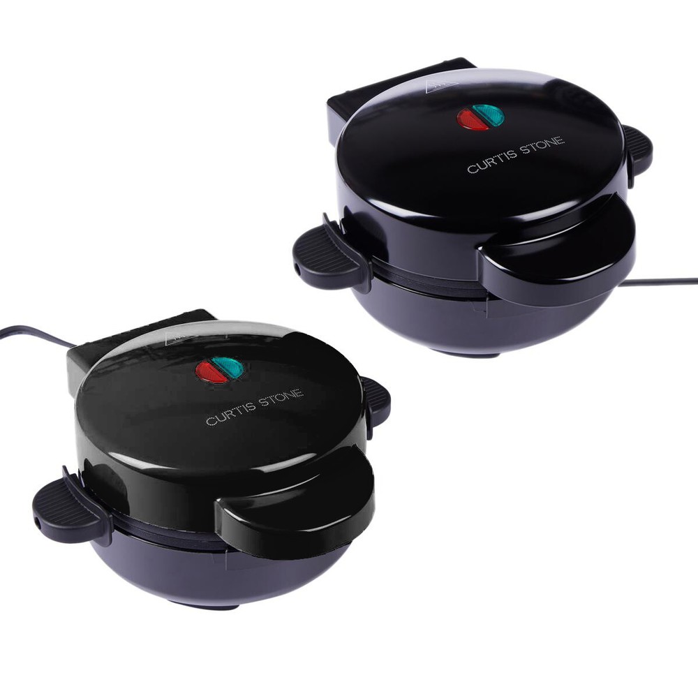 Curtis Stone 2-pack 5" Stuffed Waffle Makers with Recipes & Gift Boxes Open Box
