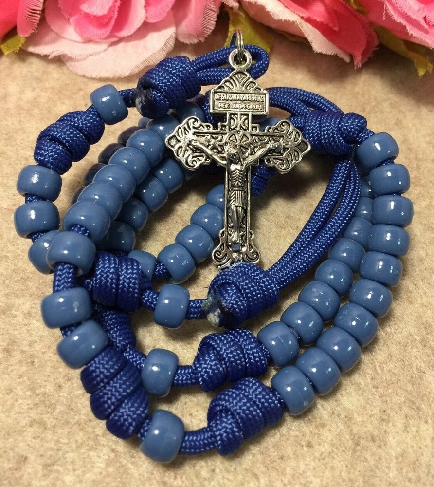 3 Paracord Rosaries, Durable Catholic Rosaries, Handmade