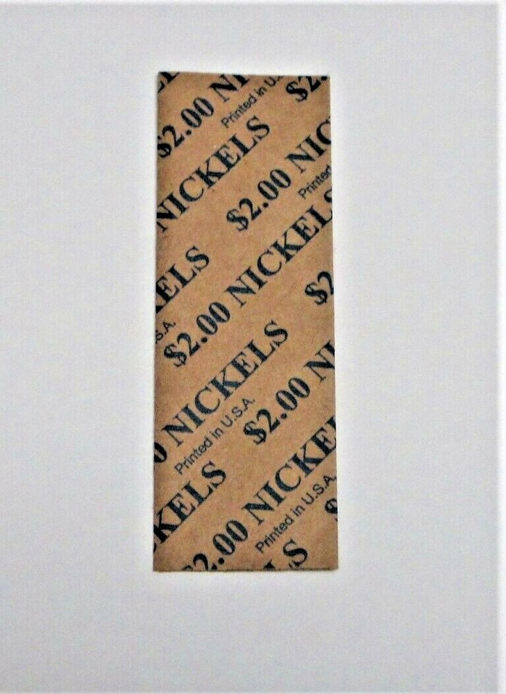 50 Nickel Flat Coin Wrappers (N.F. String & Son)