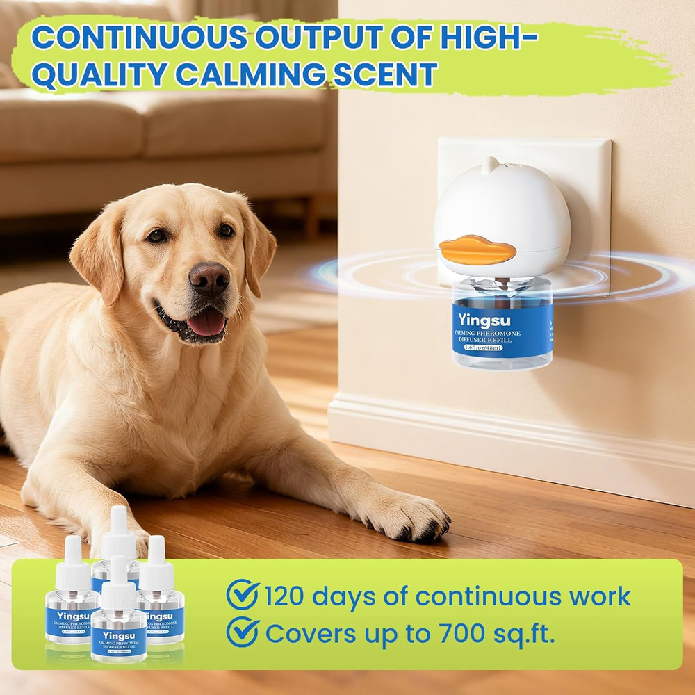 Dog Calming Diffuser, 6 in 1 Puppy Pheromones Calming Diffuser, Relaxing Pheromo
