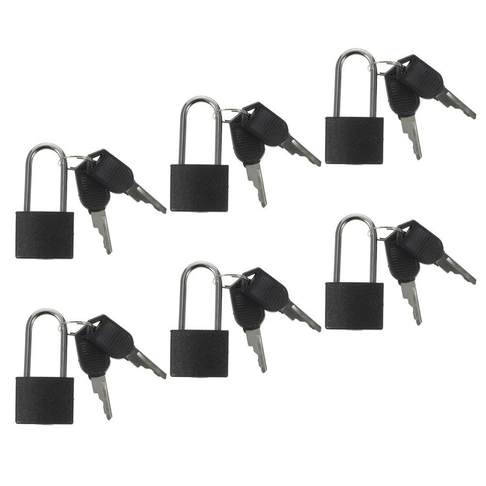 6 Sets Mini Lock With Keys Small Padlocks For Backpack Toolbox Drawer Security
