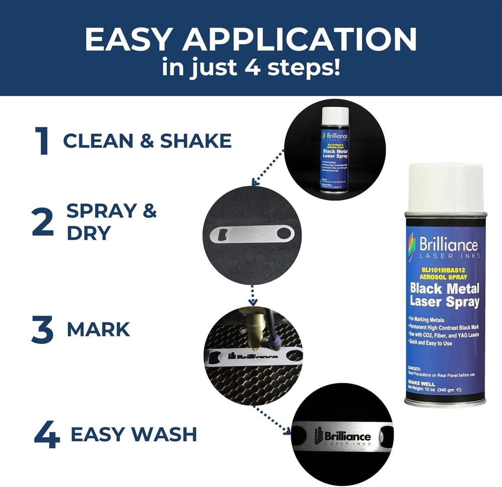 Versatile 12 Oz Spray Marker for All Laser Types - Smooth Application Guaranteed