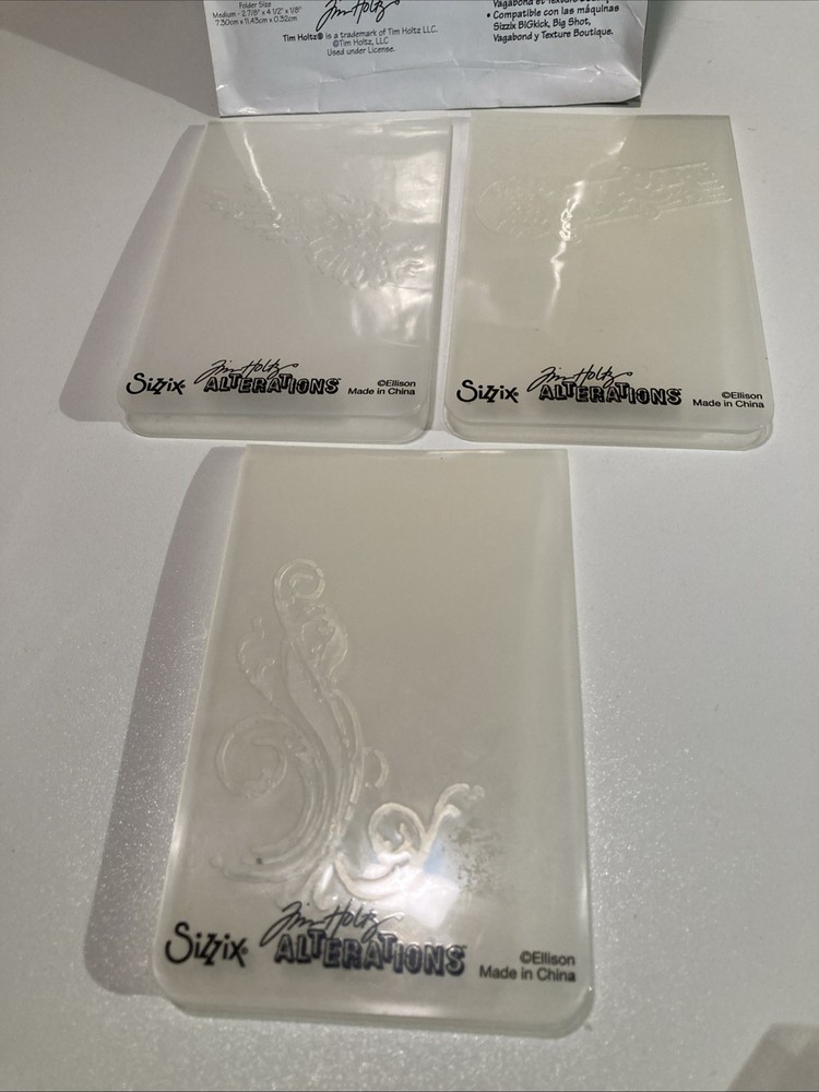 3 Tim Holtz Alterations Texture Trades Sizzix 657192 EUC