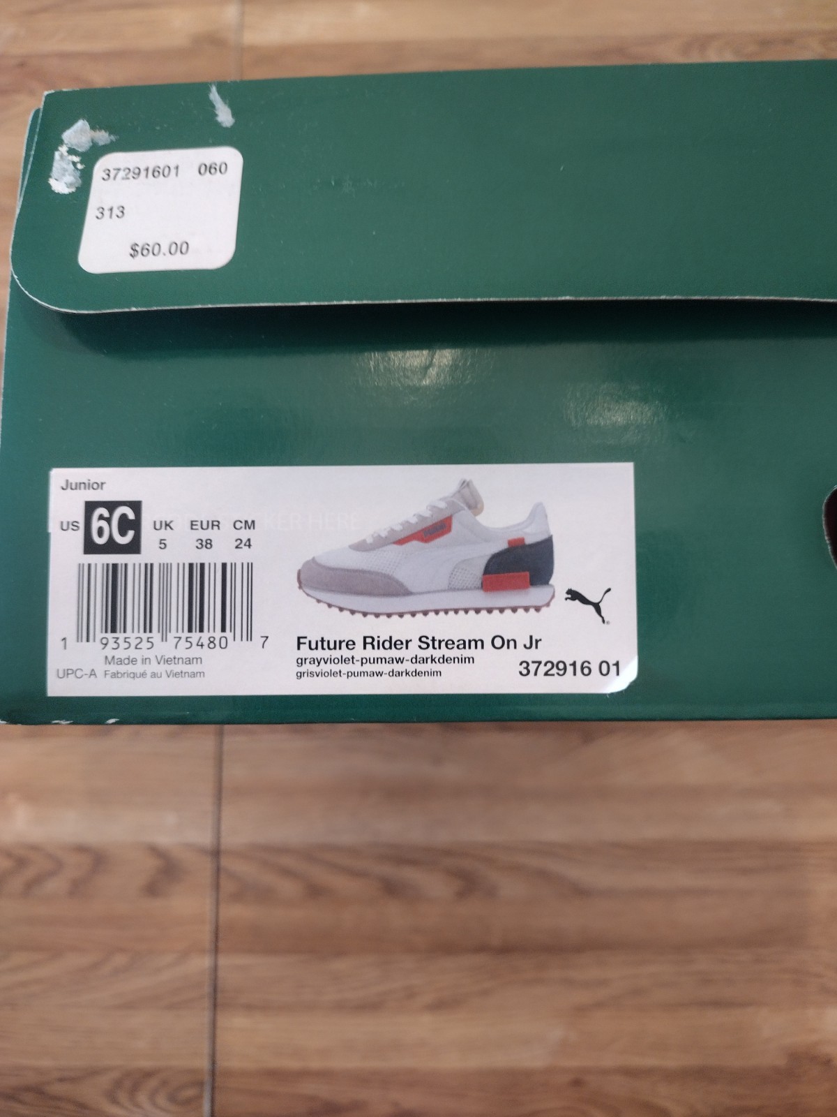 Puma 372916 01 Future Rider Stream on Jr. Size 6C Multicolored Sneakers