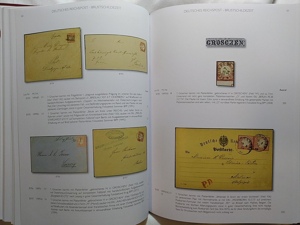 GERMAN POSTAL STAMP CATALOG REICHPOST BREAST SHIELD ISSUES BY HEINRICH KOH