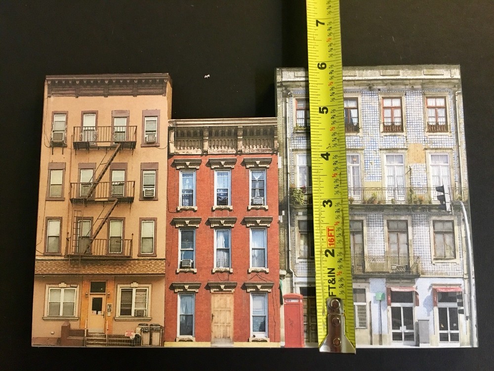 HO Scale Apartment #2 Combo W/LEDs! - Building Flat / Front 3D Background