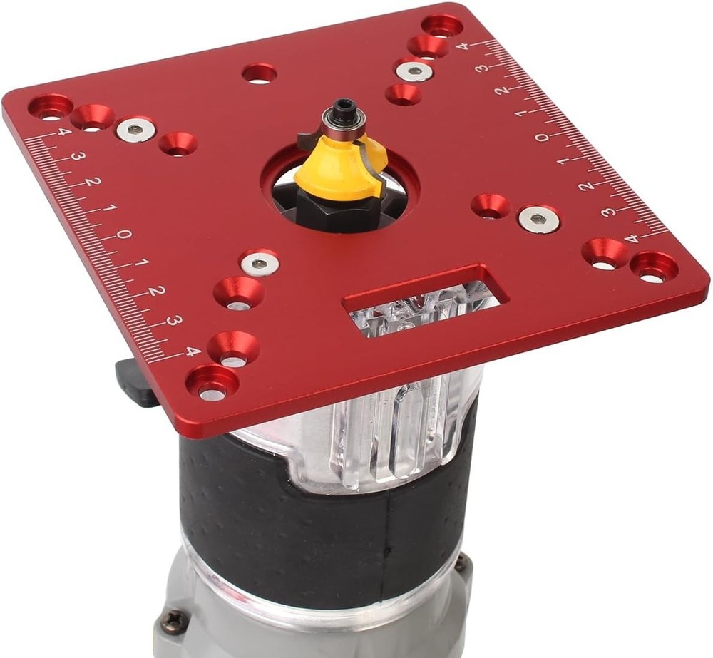 Aluminium Router Table Insert Plate,Mini Square Woodworking Benches Router Fl...