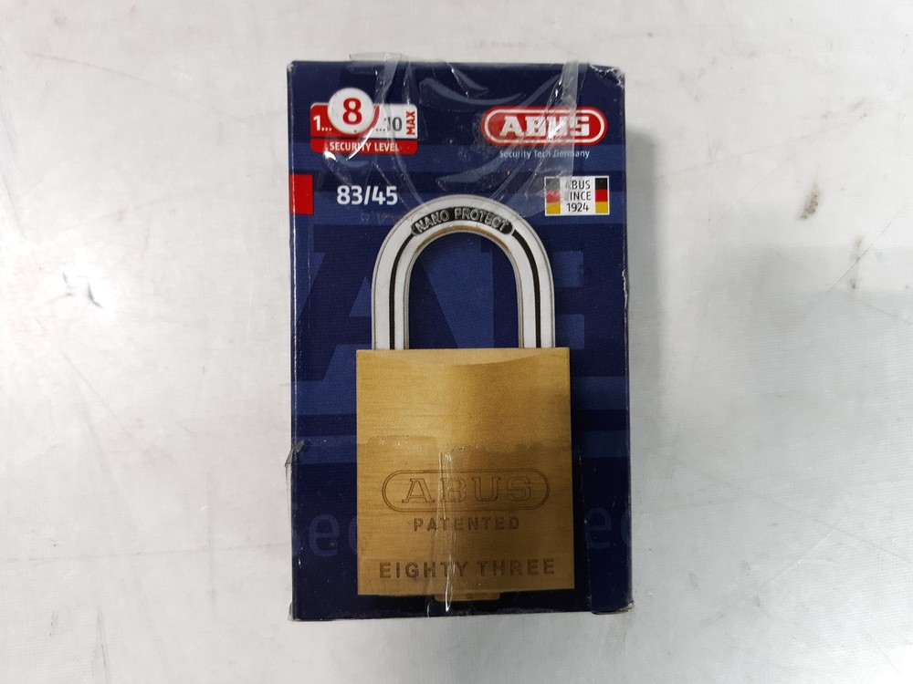ABUS 83/45 IC-Padlock Solid Brass NANO PROTECT Shackle Patented