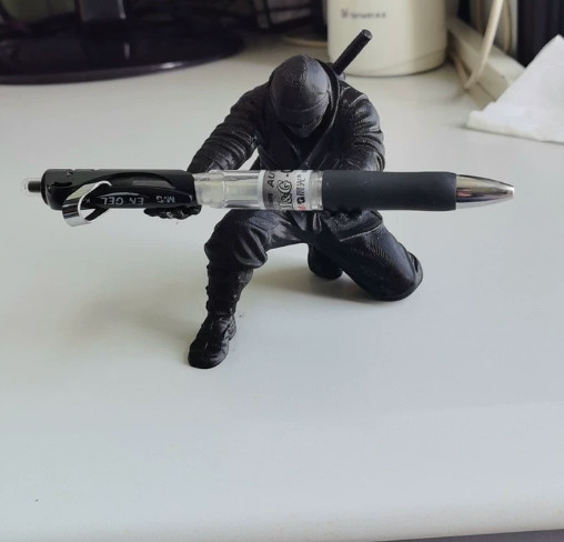 3D Printed Ninja Design Pen & Ring Holder – Desk Organizer