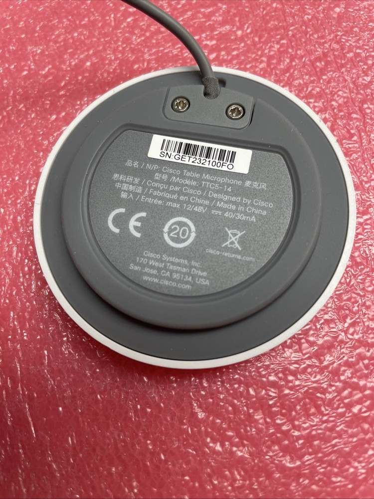 GENUINE Cisco TTC5-14 Video Conference Table Microphone CIS-MIC