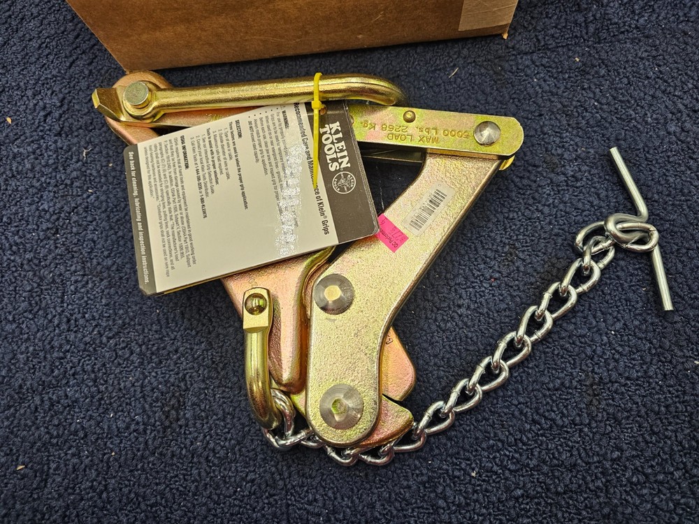 KLEIN TOOLS 1659-5AT Chicago® Grip Type B Strand Puller .20" to .37" Dia Range