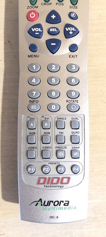 IRC-8 REMOTE CONTROL FOR AURORA MULTIMEDIA DIDO HIGH RES - Missing Back