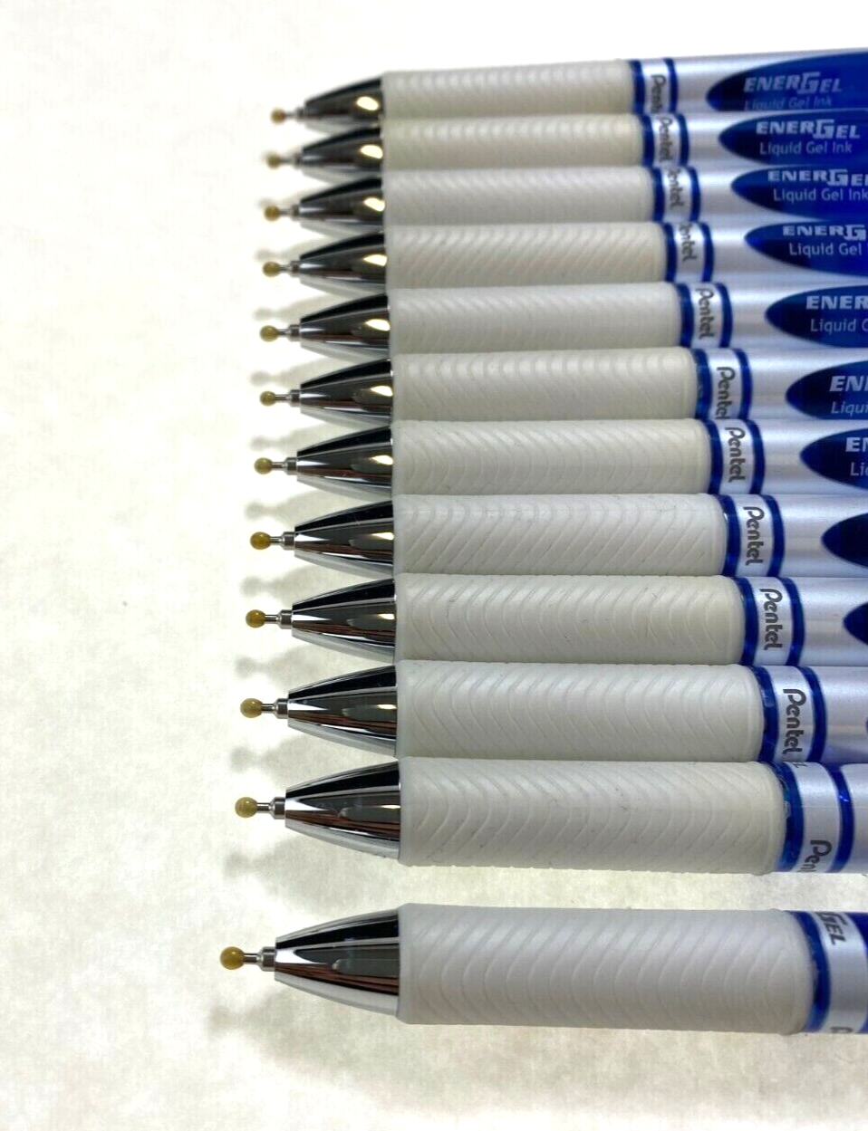 Pentel EnerGel Pearl Gel Pens Blue Ink Dozen BLN77PW-C 12 Units New