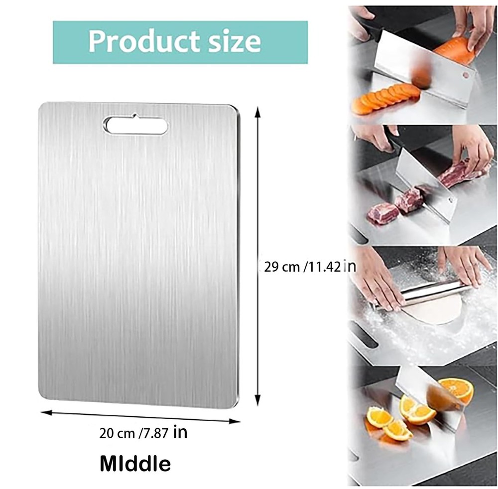Titanium Cutting Board Large Medium Sizes Easy Clean Non Rust Kitchen Board