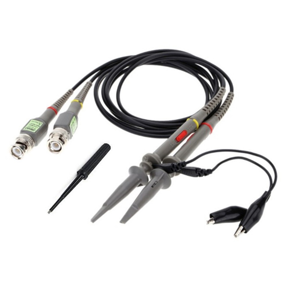 100MHz 1X/10X Adjustable Probe Attenuation Test Cable Detachable Hook Tip Kits a
