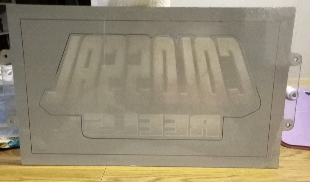 17" X 10" Plexiglass Colossal Reels Slot Machine Insert Rectangle Used