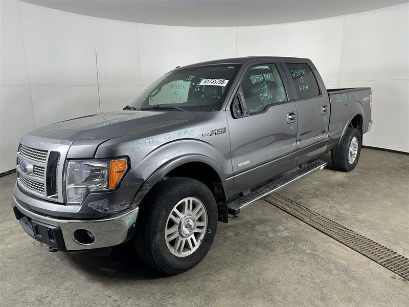 2011-2014 Ford F150 Front Floor Center Console Complete Column Shift Gray OEM