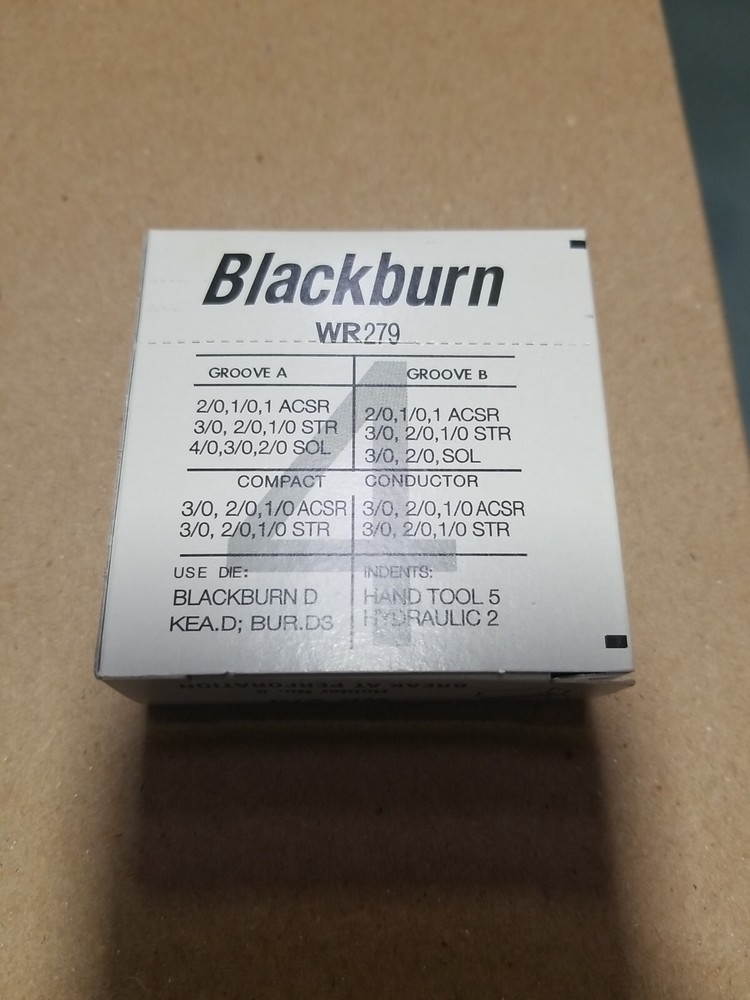 25-PACK THOMAS & BETTS BLACKBURN WR279 WIDE RANGE COMPRESSION CONNECTOR H-TAP